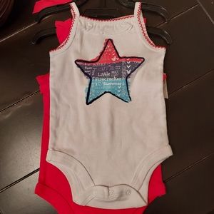 😊 4 for $20 Sale!  2 Baby Girl Onesies - Brand New With Tags